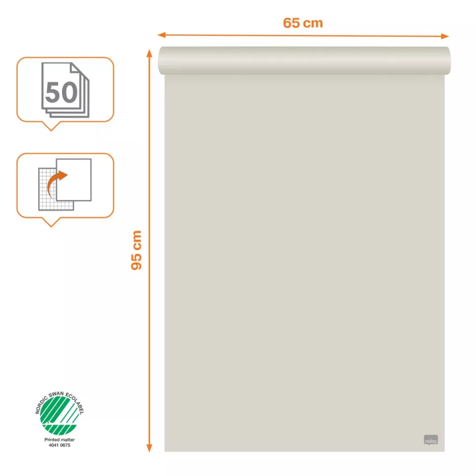 Nobo flipchartpapier standaard, ft 65...