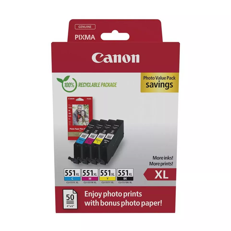 Canon photo value pack CLI-551XL, 660...