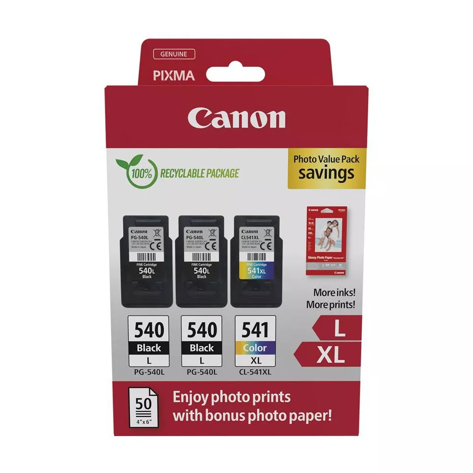 Canon photo value pack 2 x PG-540L +...