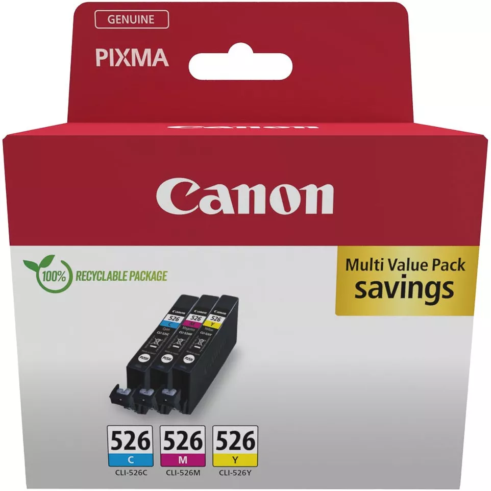 Canon inktcartridge CLI-526, 3 x 9...