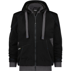 Vest met capuchon - Pulse - zwart/grijs - Dassy - L / PCE
