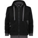 Dassy Pulse Sweatshirt Jacket with Hood Black/Grey Size L per Piece