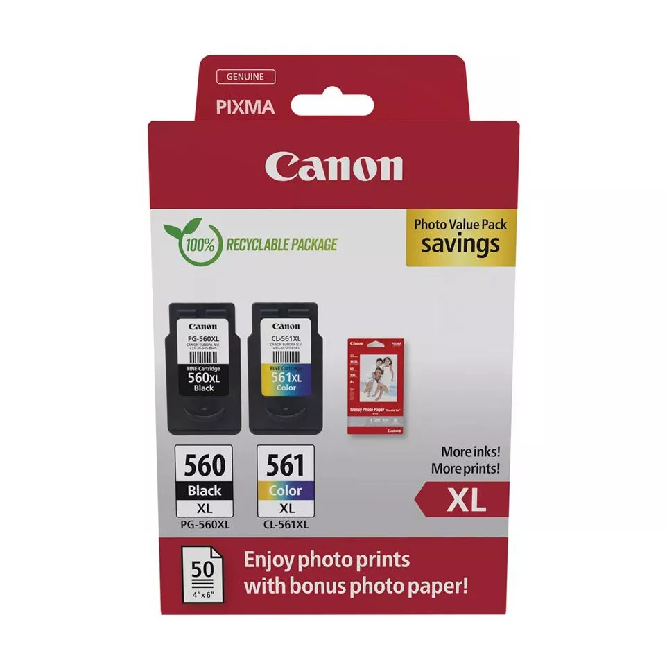 Canon PG-560XL Black and CL-561XL...