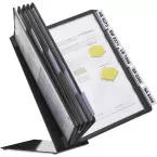 Durable bureaustandaard Vario met 10 tassen, ft A4, zwart