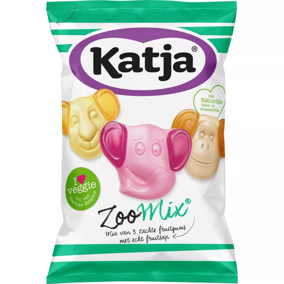 Katja Zoo Mix snoep, mix van 3 zachte...