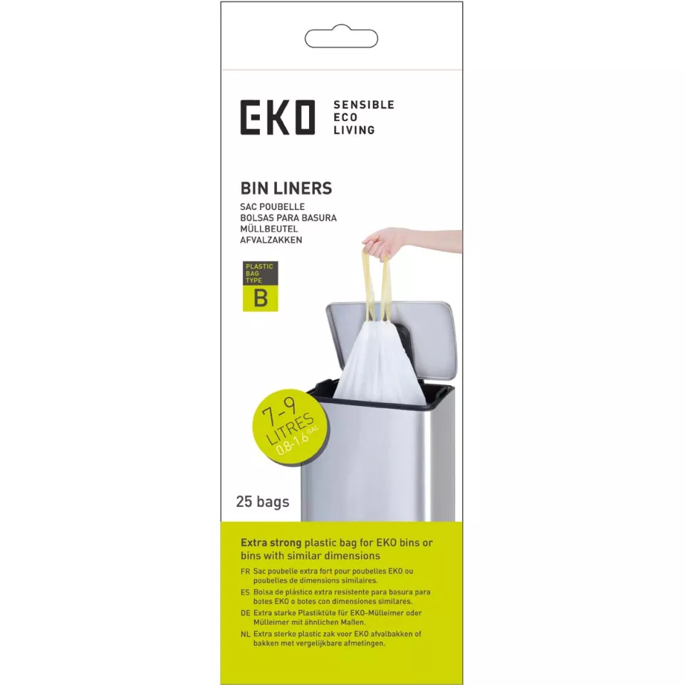 EKO Drawstring Trash Bags, 7-9...