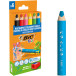 Bic Kids kleurpotlood Multisurface, assorti, etui van 6 stuks + slijper