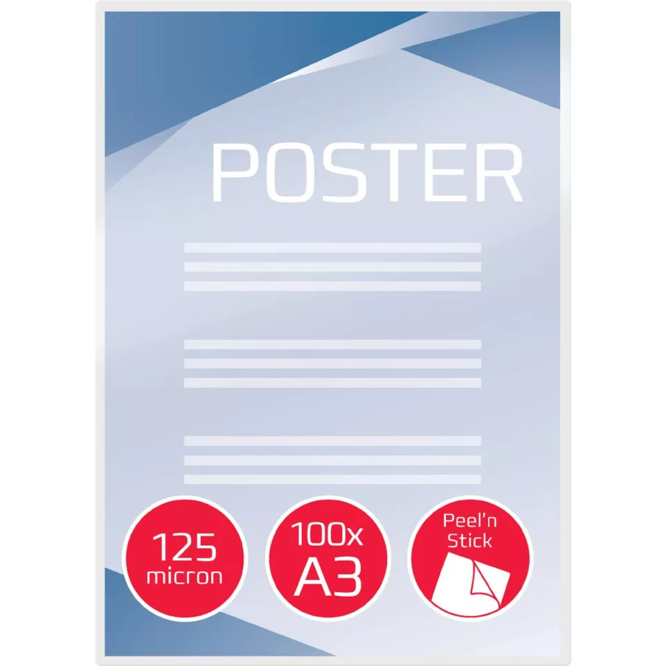 GBC Peel'nStick Laminating Pouches A3...