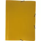 Bronyl Elastic Folder with Flaps A4 Size Mustard Yellow Polypropylene