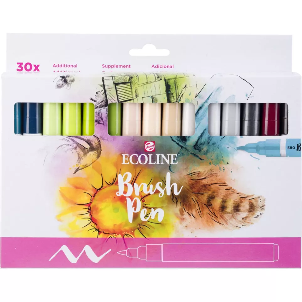 Talens Ecoline Brush pen, etui van 30...