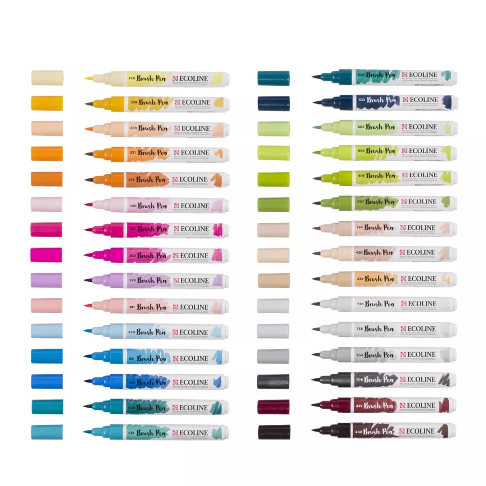 Talens Ecoline Brush pen, etui van 30...