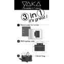Yaka etui 3 in 1 kit, donkergrijs
