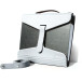 Yaka porte-classeur, cuir blanc