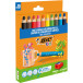 Bic Kids kleurpotlood Multisurface, assorti, etui van 10 stuks + slijper
