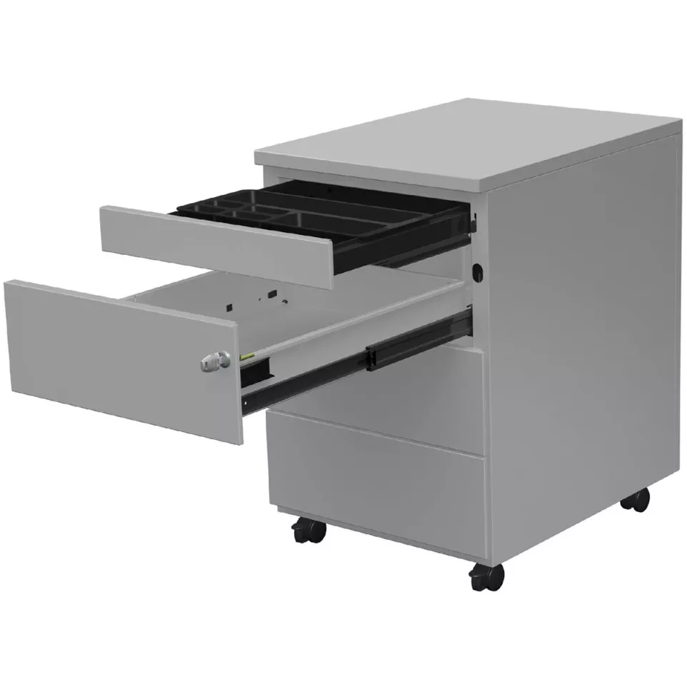 3-Drawer Mobile File Cabinet with...