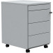 Mobile File Cabinet with 3 Drawers and Pencil Tray, White