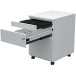 Mobile File Cabinet with 3 Drawers and Pencil Tray, White