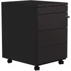 Caisson mobile, 3 tiroirs + tirette plumier, anthracite