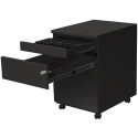 Mobile Pedestal 3 Drawer File Cabinet with Pencil Tray Anthracite