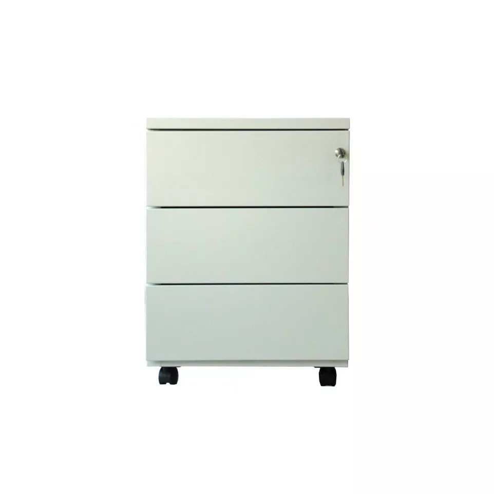 Mobiele ladenblok, 3 laden, wit