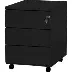 Mobile File Cabinet, 3 Drawers, Anthracite
