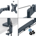 Leitz Ergo Space Saving Single Monitor Arm Grey