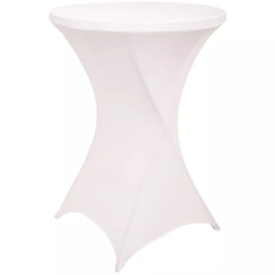 Hoes voor statafel, diameter 80 cm, wit