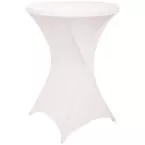 Housse pour table debout, diamètre 80 cm, blanc
