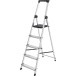 Brasq SL500 aluminium step ladder silver 5 steps