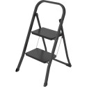 Brasq SL200 Metal Step Stool Black 2 Steps