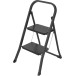Brasq SL200 Metal Step Stool Black 2 Steps