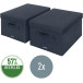 Leitz stoffen opbergdoos, medium, grijs, set van 2 stuks