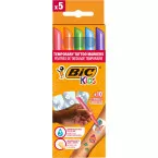 Bic Kids kit de marqueurs de tatouage, assorti, set de 5 stylos et 10 pochoirs