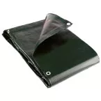 Bâche polyéthylène Anthracite - 220 gr/m2  -  8 x 10 M / pce