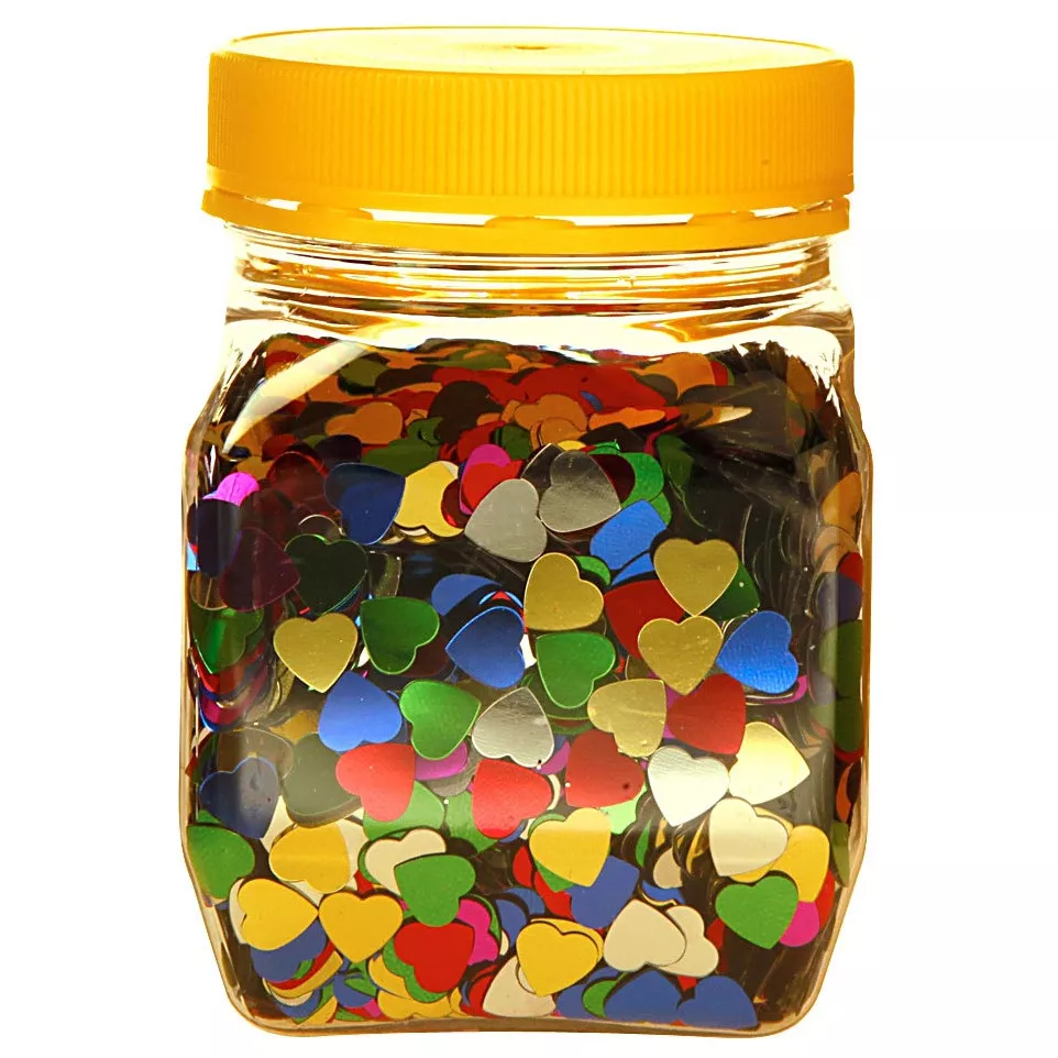 Bouhon pot confetti hartjes (160 g)