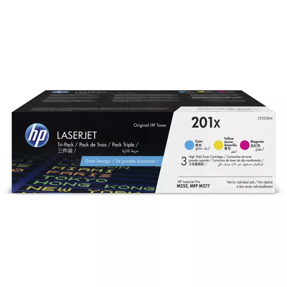 HP toner 201X, 3 x 2.300 pages, OEM...