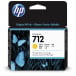 HP cartouche d'encre 712, 29 ml, OEM 3ED69A, jaune