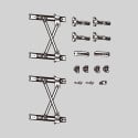 Kit ferrure pivotante et escamotable R01 profondeur 600mm pour une porte max.25kg / pce