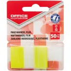 OFFICE index tabs 25 x 43 mm pack of 50 yellow