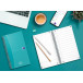 Oxford Essentials taskmanager dagplanner, 230 bladzijden, ft 14,1 x 24,6 cm, aqua