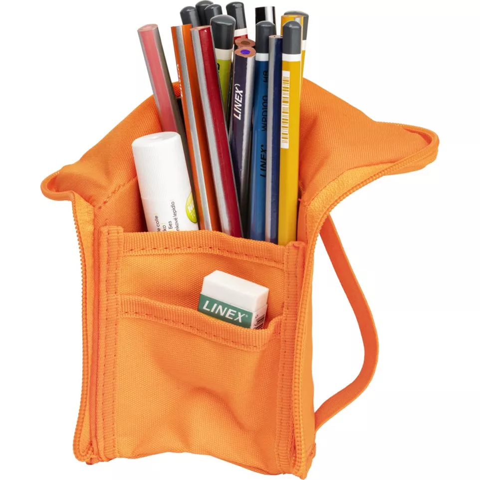 Oxford Stand-Up Orange Pencil Case