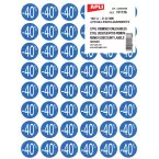 Agipa Kortinglabel -40%, blauw, pak van 192 stuks, verwijderbaar