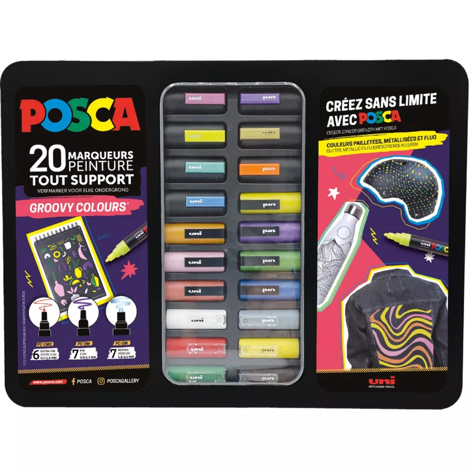 Posca marqueur peinture, boîte en...