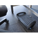 Desq adjustable footrest with two height settings and rocking motion black