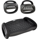Desq adjustable footrest with two height settings and rocking motion black