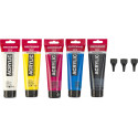 Amsterdam acrylverf primair 120 ml, 5 tubes + 3 tuiten