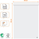 Nobo flipchartpapier premium, ft 60 x 85 cm, blanco/geruit, rol van 50 vel