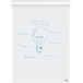 Nobo flipchartpapier premium, ft 60 x 85 cm, blanco/geruit, rol van 50 vel