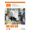 Nobo flipchartpapier premium, ft 60 x 85 cm, blanco/geruit, rol van 50 vel