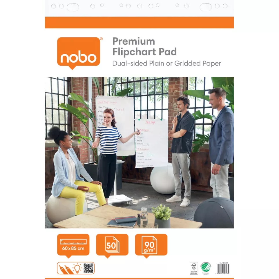 Nobo flipchartpapier premium, ft 60 x...